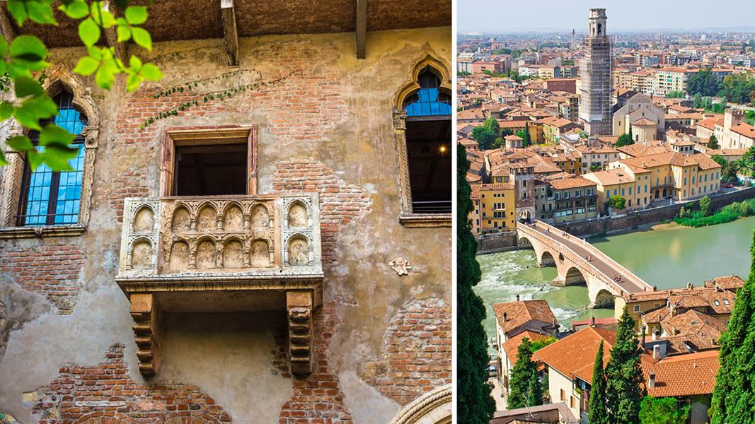 Julies balkon i Verona, Italien 